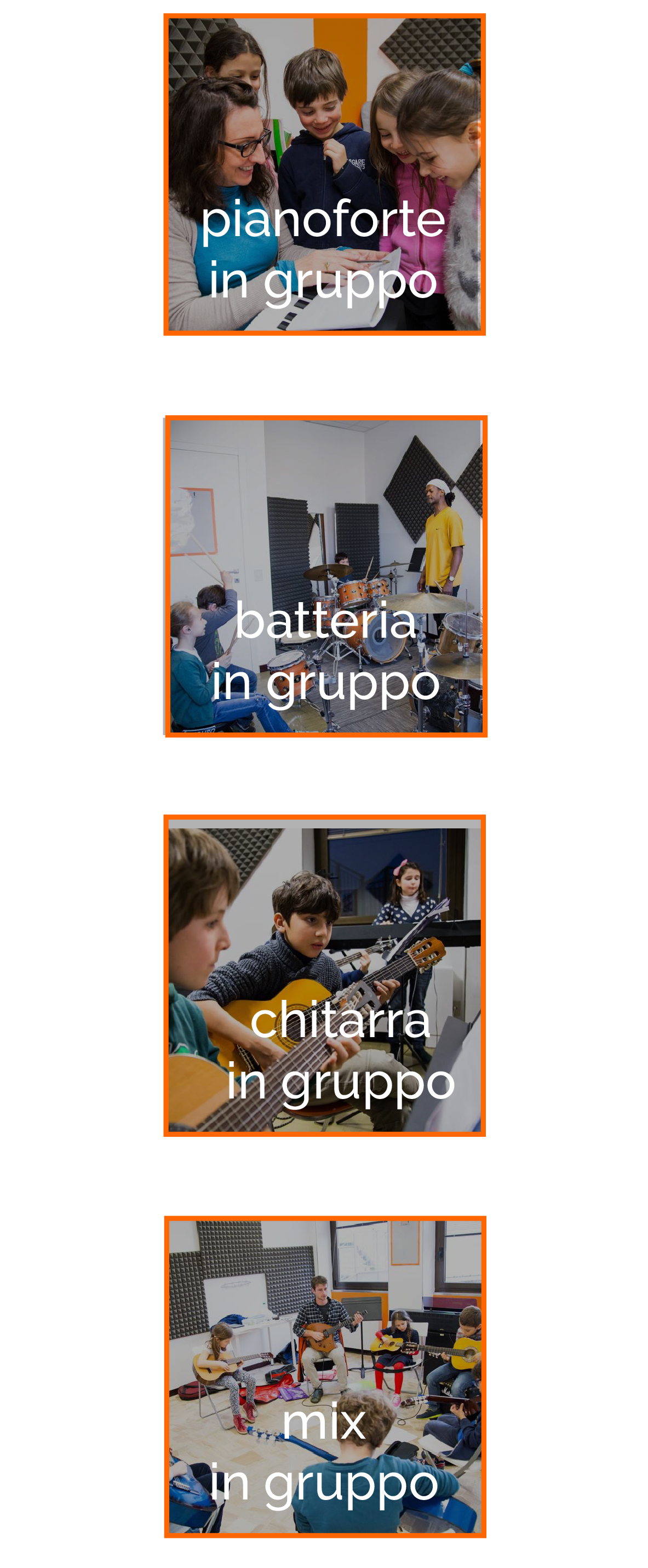 corso di strumento in piccoli gruppi