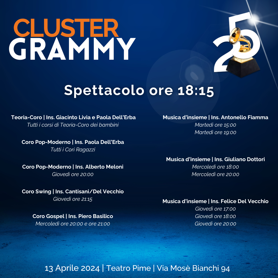 Locandina ClusterGrammy