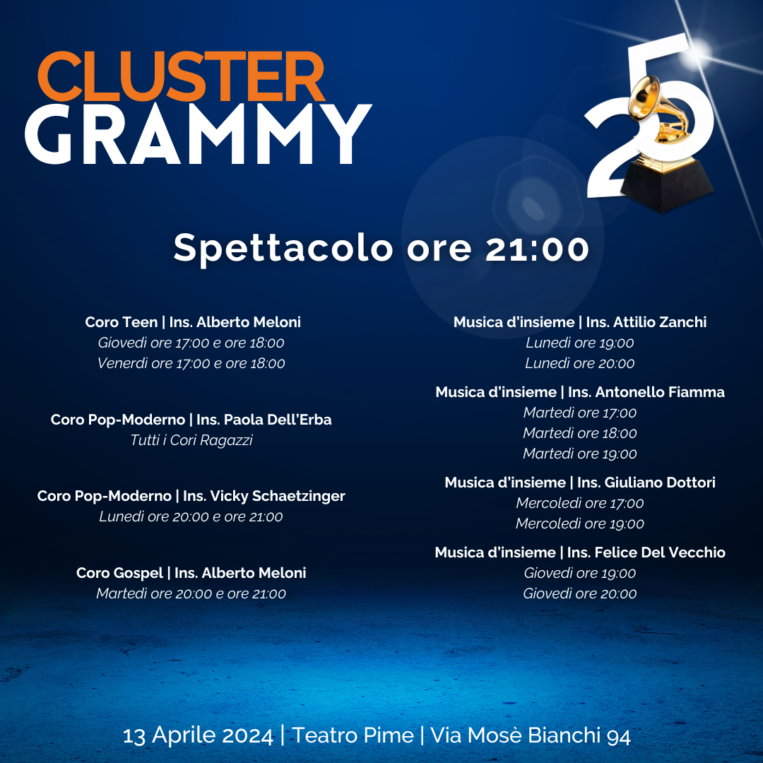 Locandina ClusterGrammy