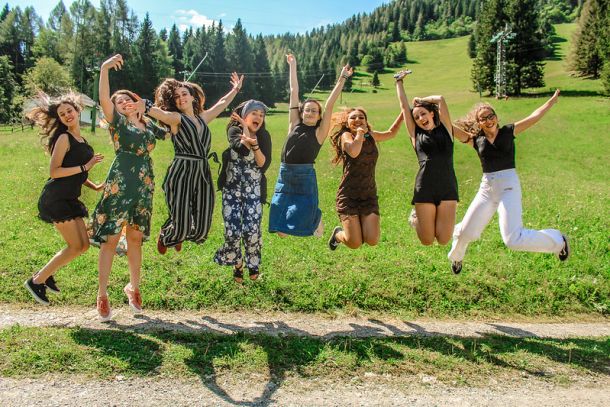 Ragazze montagna