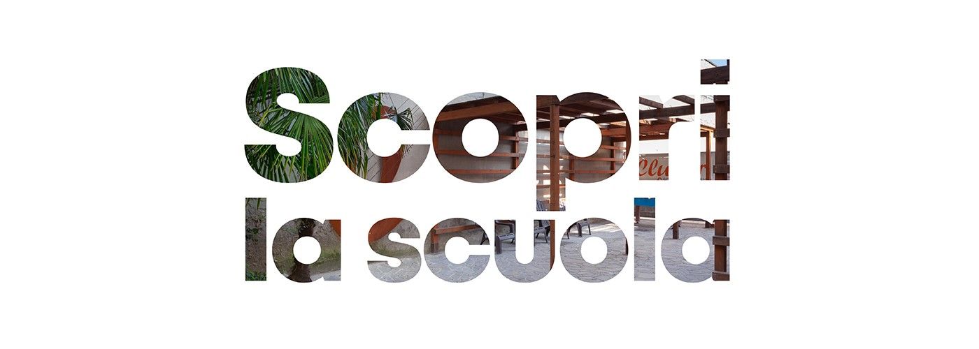 Scritta scopri la scuola